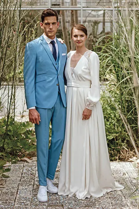 Costume mariage sur mesure vert