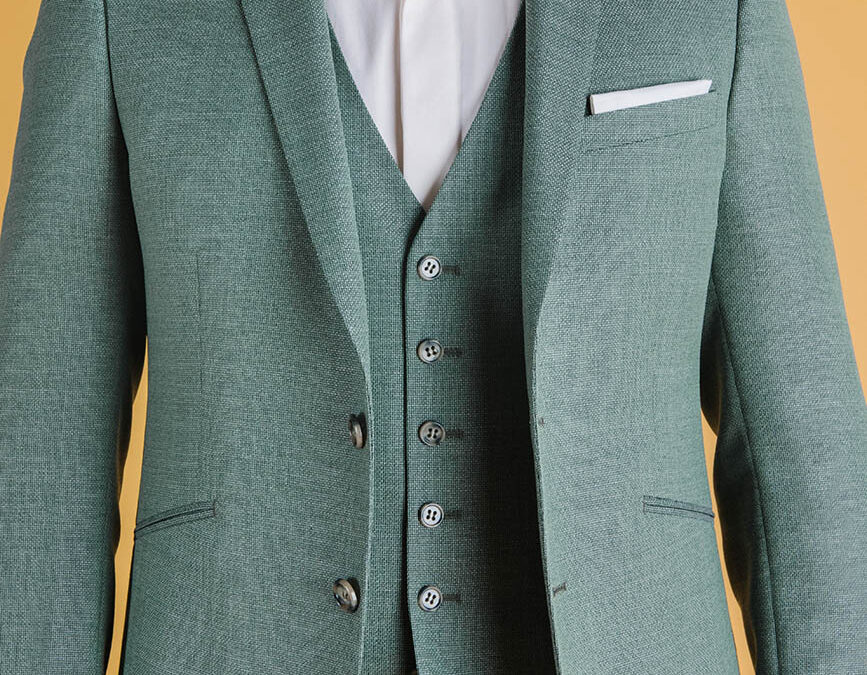 Jeanson – Costume mariage vert clair
