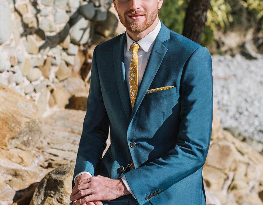 Gabin – Costume mariage vert émeraude