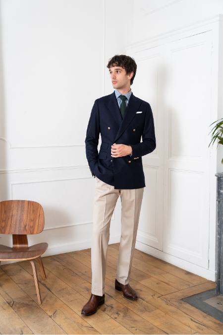 Edmond , Blazer croisé bleu marine