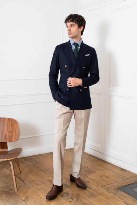 verticale douglas saharienne denim samson sur mesure Douglas, veste saharienne denim samson sur mesure