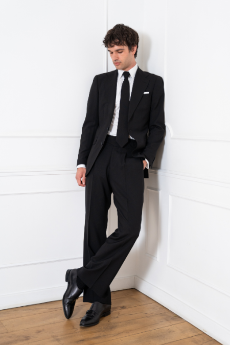 Egon Costume noir 100% laine